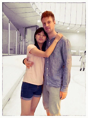 Christian mit seiner chinesischen Freundin